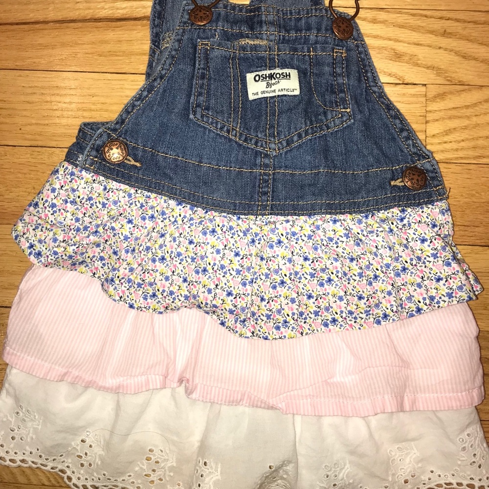 Baby Girl Eyelet/Floral Tiered Jumper!